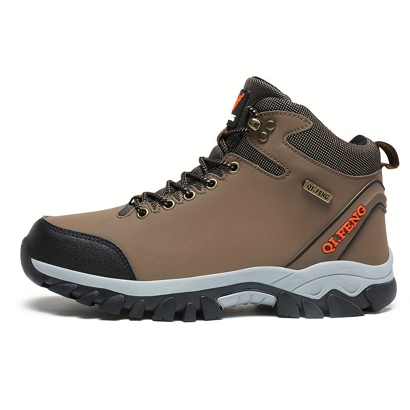Men's Solid Ankle Boots for Outdoor Activities