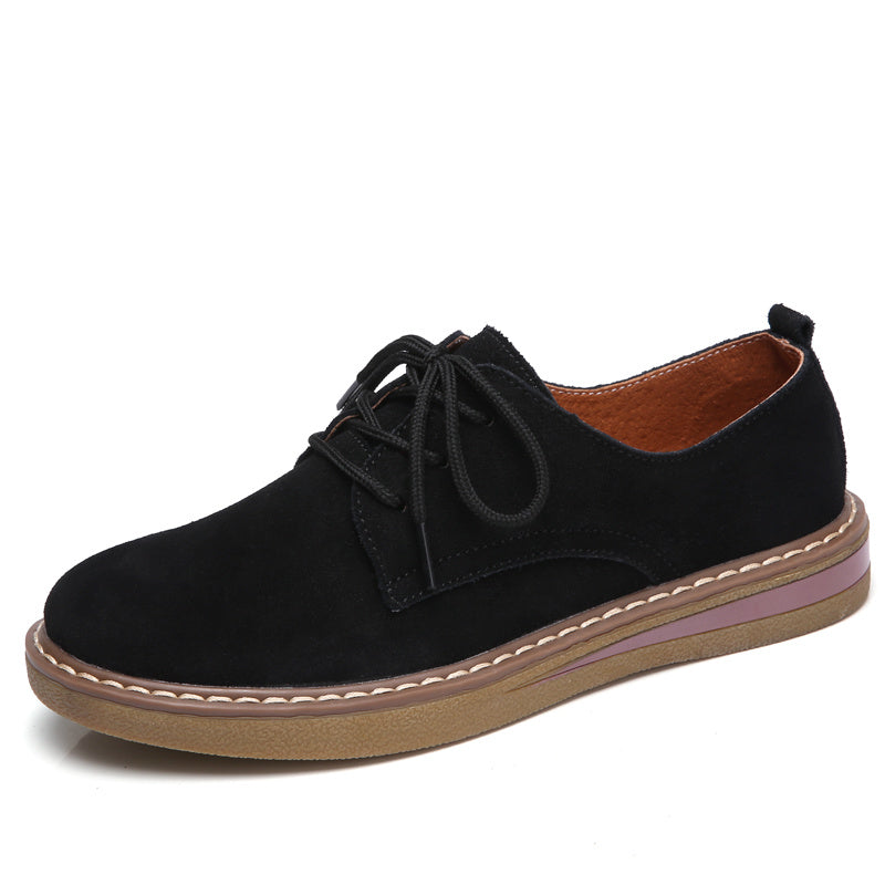Women's Lace Up Loafers Low Top School Shoes Comfortable Preppy