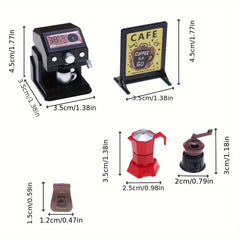 Dollhouse Coffee Series Model OB11 Micro Scene Props Accessories