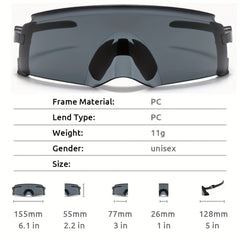 Men's Frameless Cycling Sunglasses UV400