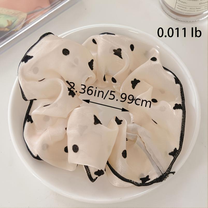 Daisy Floral Mesh Scrunchies Hair Tie Rubber Band Hair Rope