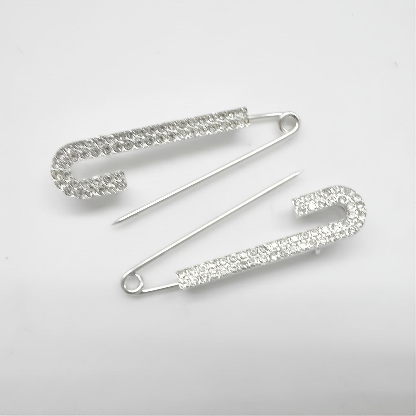 Rhinestone Safety Pins Brooches Women Girls Clothing Decoration