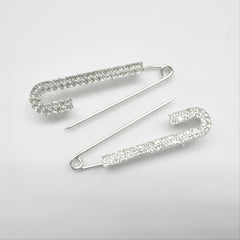 Rhinestone Safety Pins Brooches Women Girls Clothing Decoration