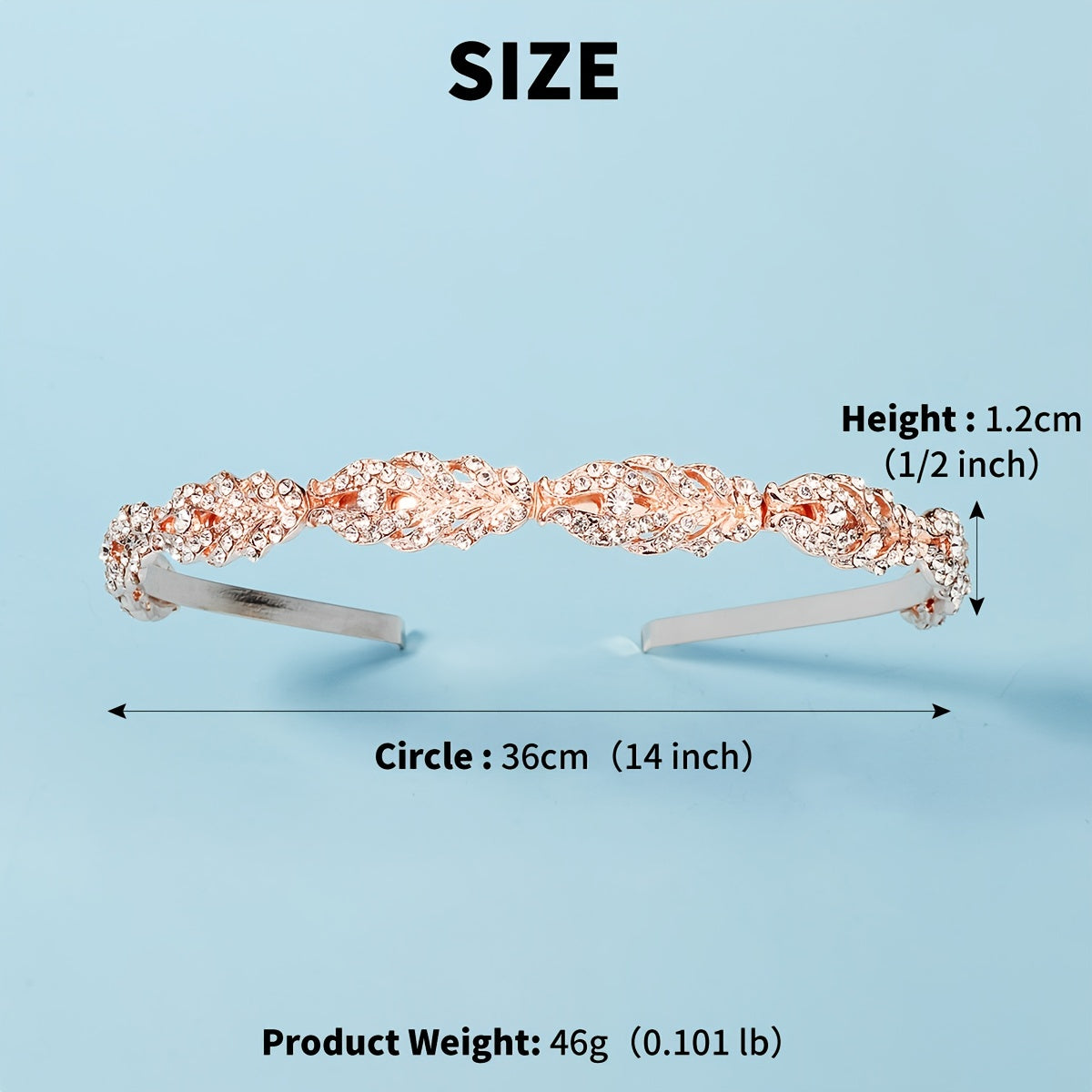 Crystal Wedding Headband Tiara for Bride