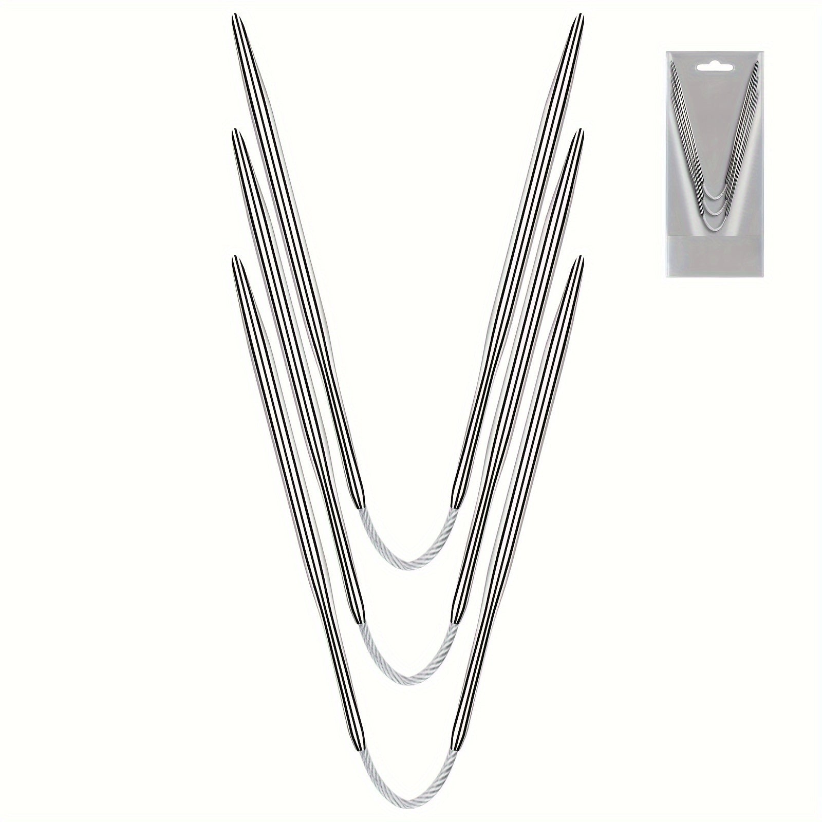 Short Circular Knitting Needles Metal for Beginners & Experienced Crochet Hook