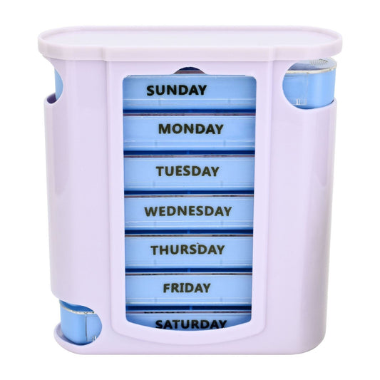 7 Day Weekly Pill Box Dispenser Organizer with Removable Modules