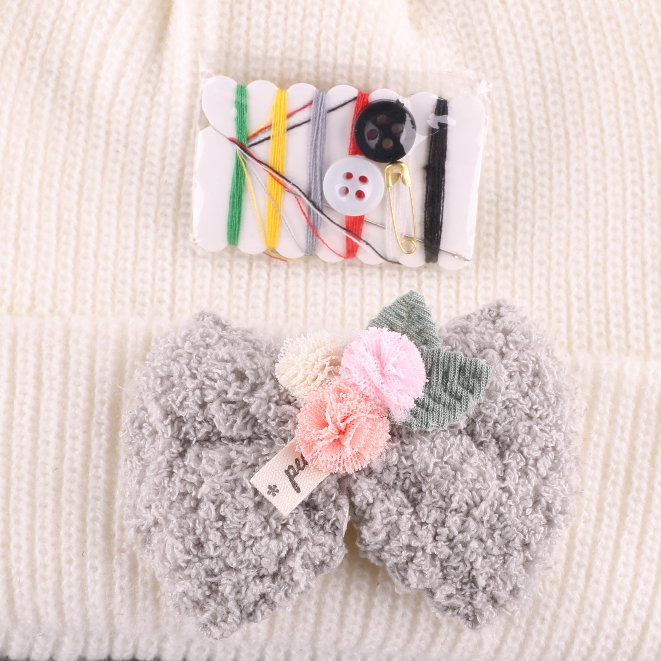 2pcs Plush Bow Hair Accessories Patches For Girls Clothing Coat DIY Sewing
