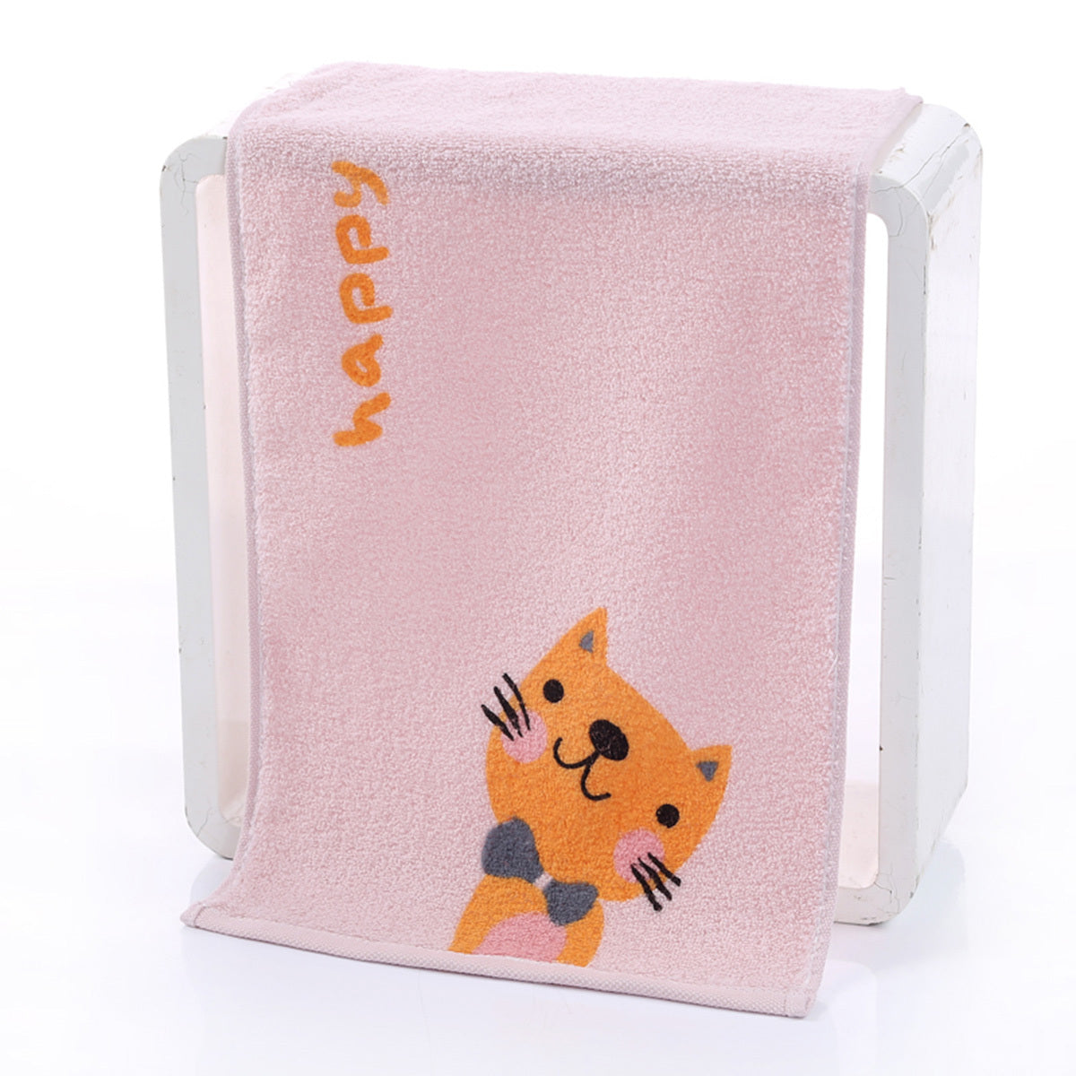 Cartoon Face Towel Soft Bath Towel Bathroom Supplies 24x99cm