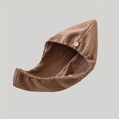 Waffle Hair Drying Cap Absorbent Elastic Bath Cap Microfiber Head Wrap