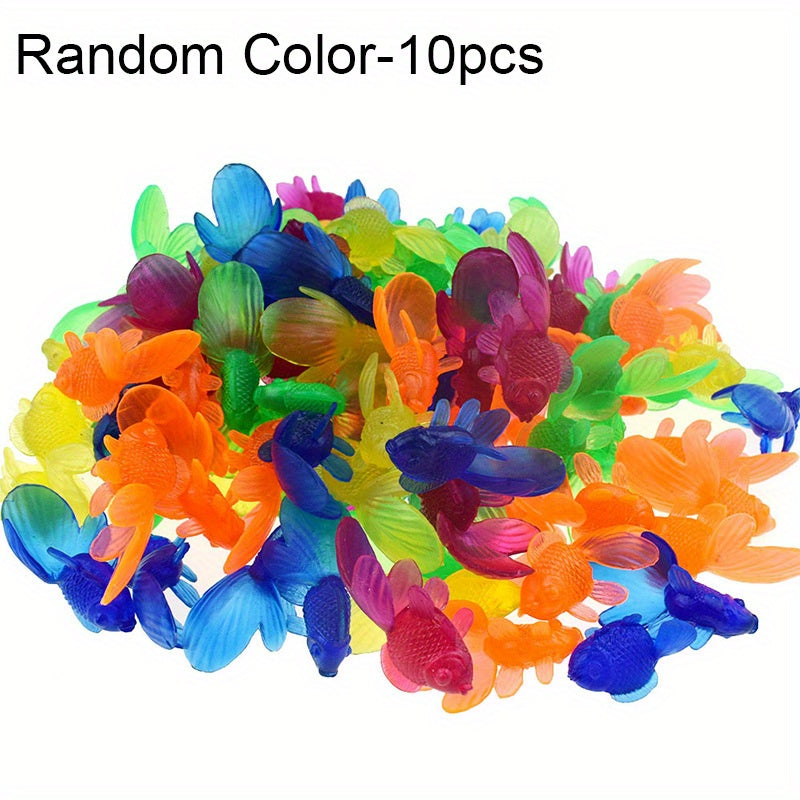 10pcs Colorful Goldfish Model Toy Gift Decoration