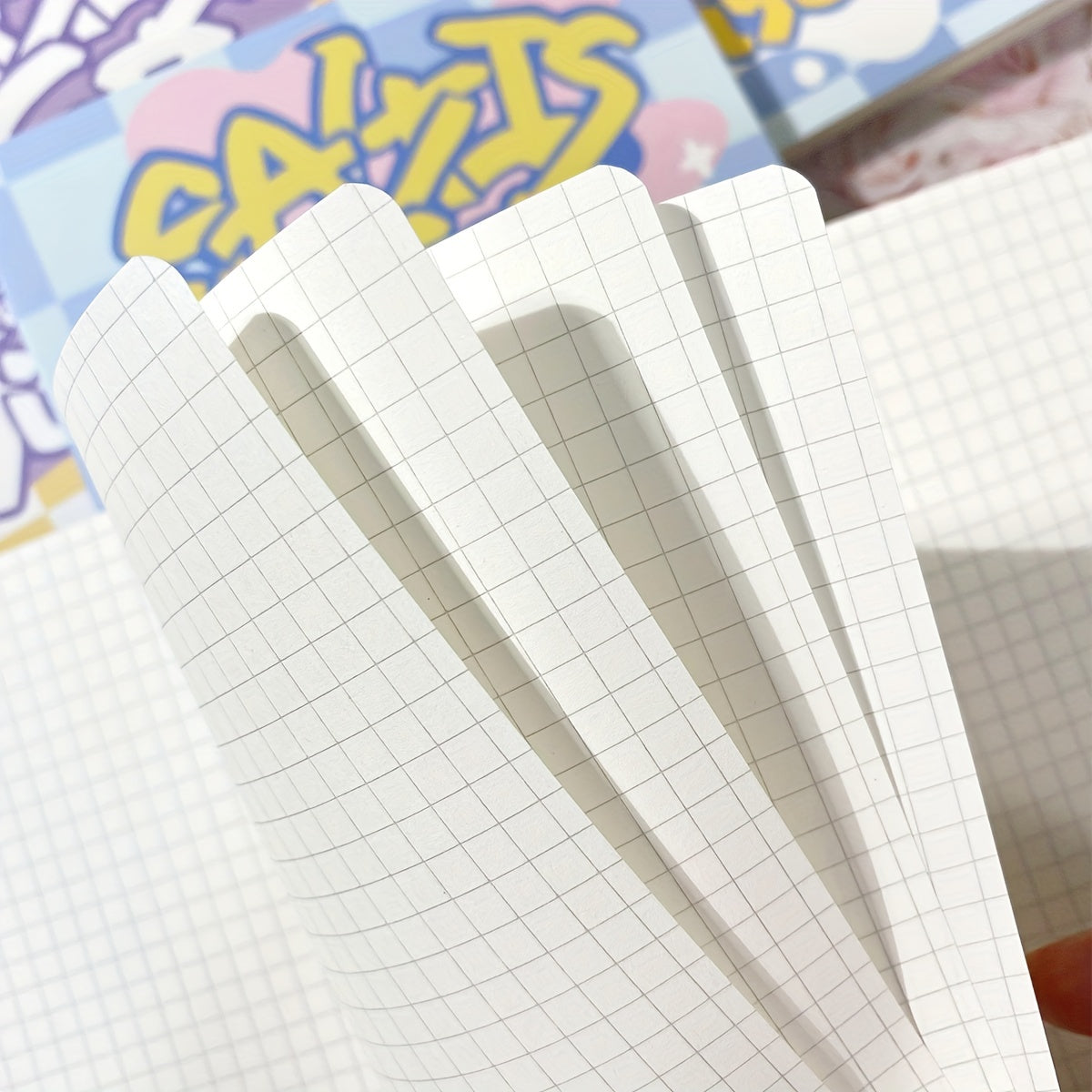 Cartoon Square Grid Notebook 14.99x14.99cm 100 Sheets