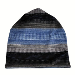 Striped Block Beanies Elastic Head Wrap Unisex Slouchy Beanie