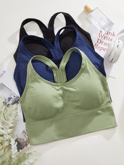 3pcs Wireless Sports Bras Push Up Shockproof Bra