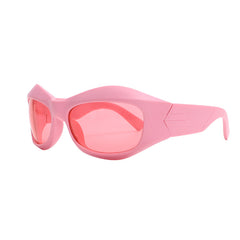 Y2K Wrap Around Sunglasses Futuristic Oval Glasses Men Women Shades