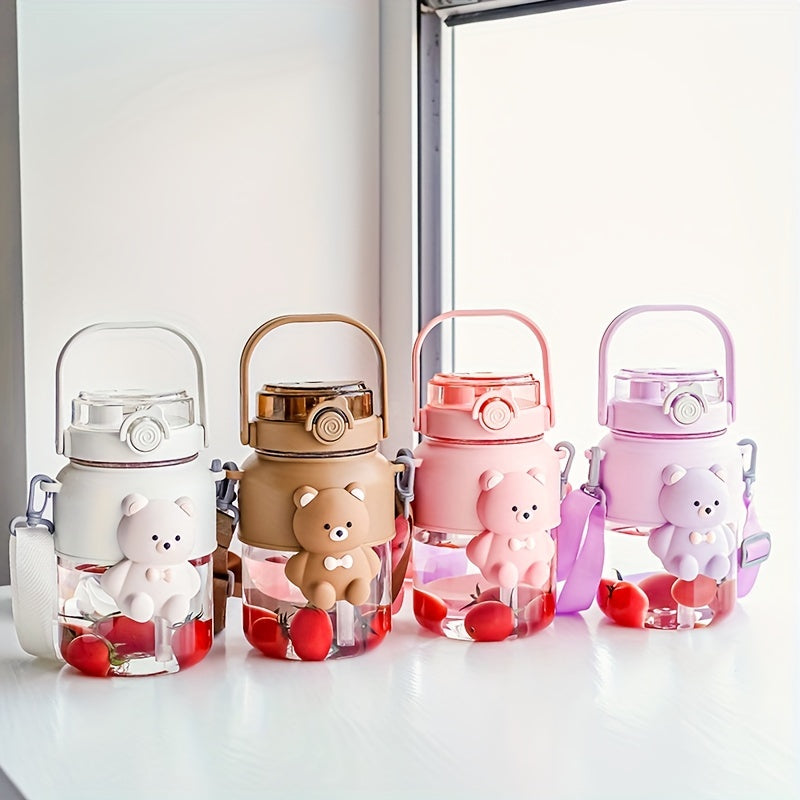 Bear Plastic Water Cup Leakproof Outdoor Portable Bottle