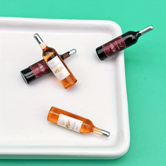 Red Wine Mini Bottle Resin Ornament for DIY Micro Landscape