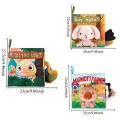 Toddler Tail Cloth Book Animal Tails Polyester Fabric Book