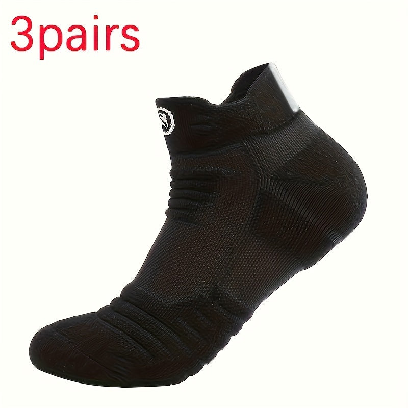3 Pairs Athletic Socks Breathable Quick Drying Ankle Socks