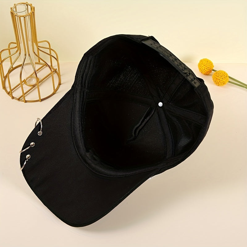 Queen Patch Baseball Cap Faux Pearl Decor Sun Hat Lightweight