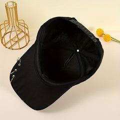 Queen Patch Baseball Cap Faux Pearl Decor Sun Hat Lightweight