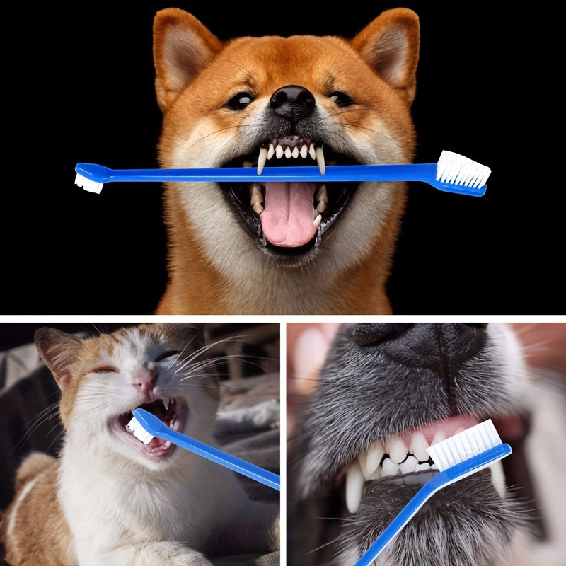 Double Headed Dog Toothbrush Soft Pet Oral Dental Care