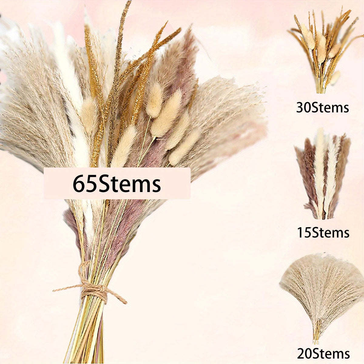 Boho Bouquet Pampas Grass Rabbit Tail Grass Reed Dried Flowers