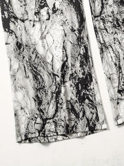  Tie Dye Ribbed Wide Leg Trousers