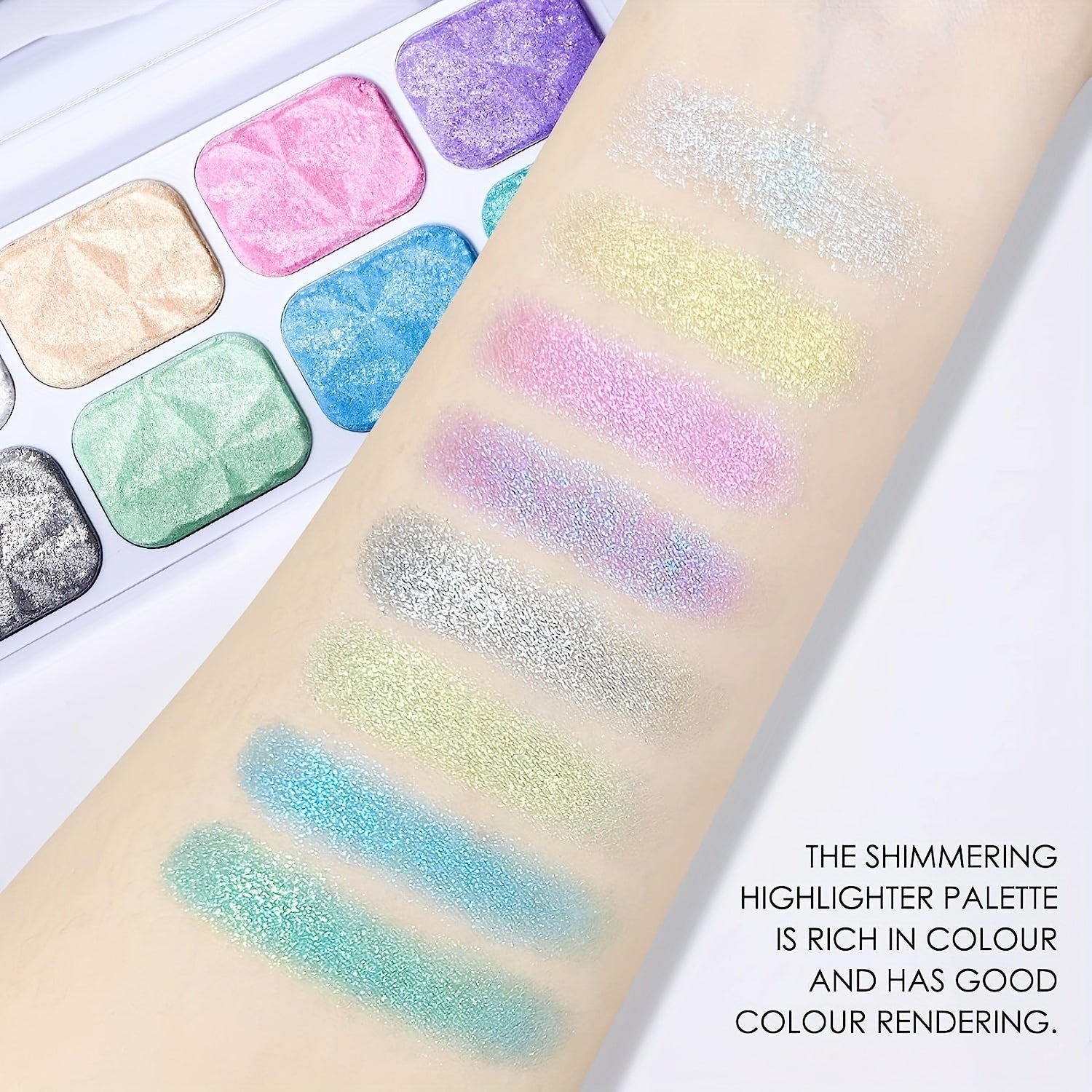 8 Colors Eyeshadow Palette High Gloss Set Gradient Pearly Eye Makeup