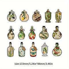 15pcs Retro Style Flower DIY Decoration Material Pack