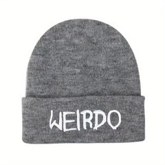 3D Letter Weirdo Beanie Hip Hop Hat Street Windproof Knitted Hat