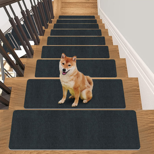 Solid Stair Mats Anti Skid Reusable Carpets Stair Runners Wooden Steps