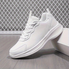 Women's Faux Leather Running Shoes Non Slip Sneakers
