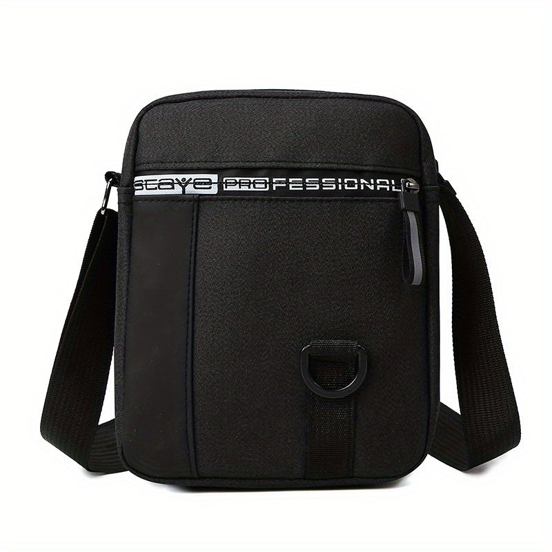 Mini Canvas Crossbody Bag Letter Zipper Mobile Phone Bag