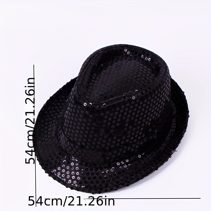 Sequins Top Hat Performance Dance Hat Decoration Holiday Dress Educational Gift