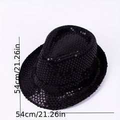 Sequins Top Hat Performance Dance Hat Decoration Holiday Dress Educational Gift