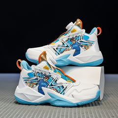 Kid's Street Basketball Shoes With Rotating Buckle