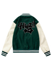 Men's Varsity Jacket Button Up Fall Baseball