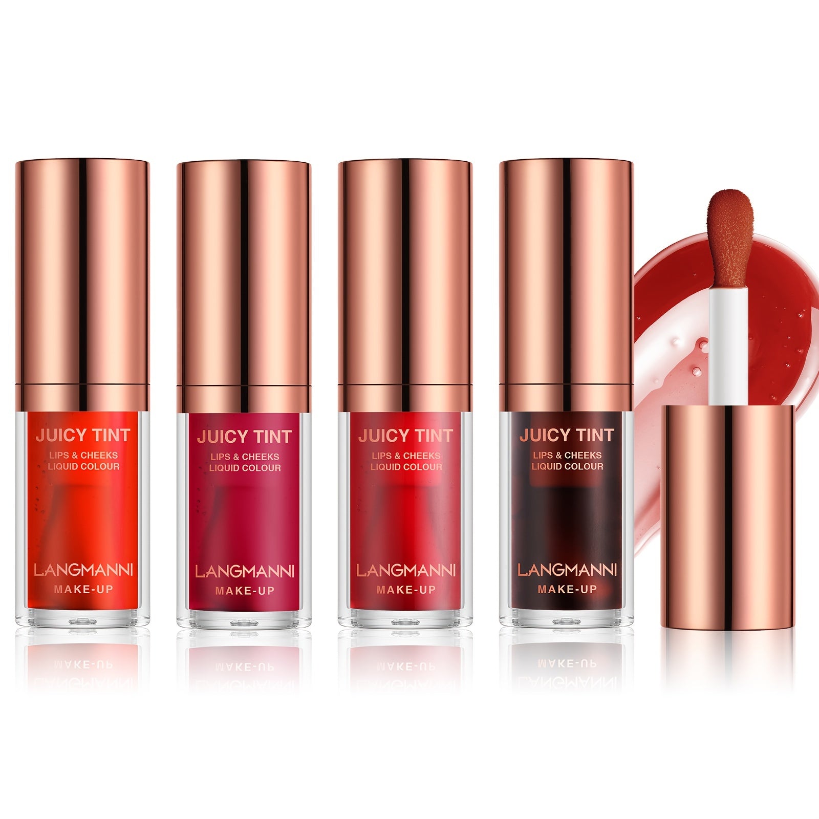 Lipstick Watery Lip Glaze Dual Use Velvet Texture Long Lasting Lip Tint