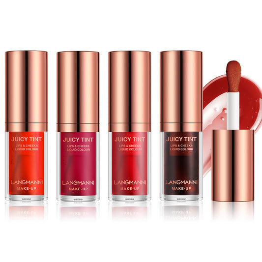 Lipstick Watery Lip Glaze Dual Use Velvet Texture Long Lasting Lip Tint