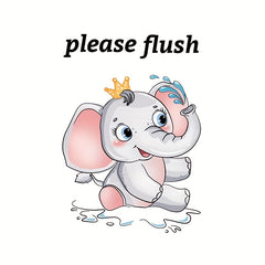 Elephant Toilet Sticker Decal Bathroom Decoration