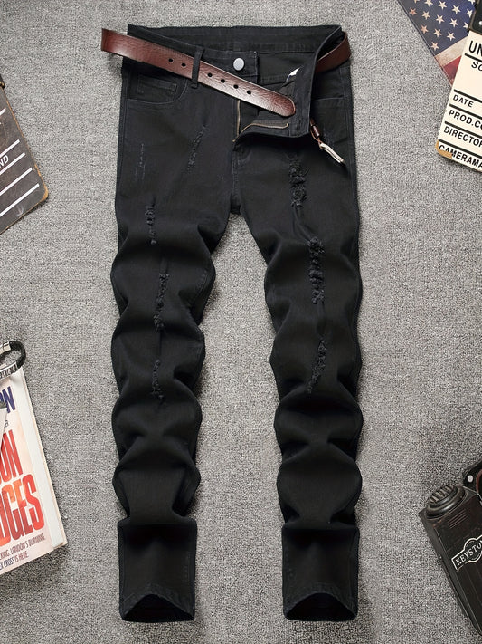 Men's Slim Fit Stretch Denim Jeans with Pockets