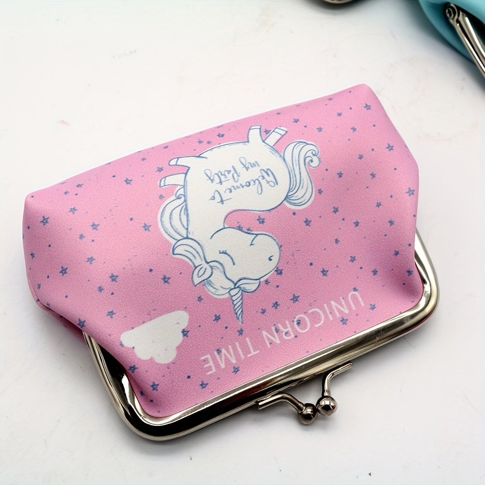 Cartoon Unicorn Coin Purse Bag Animal Pouch Key Bag Birthday Gift