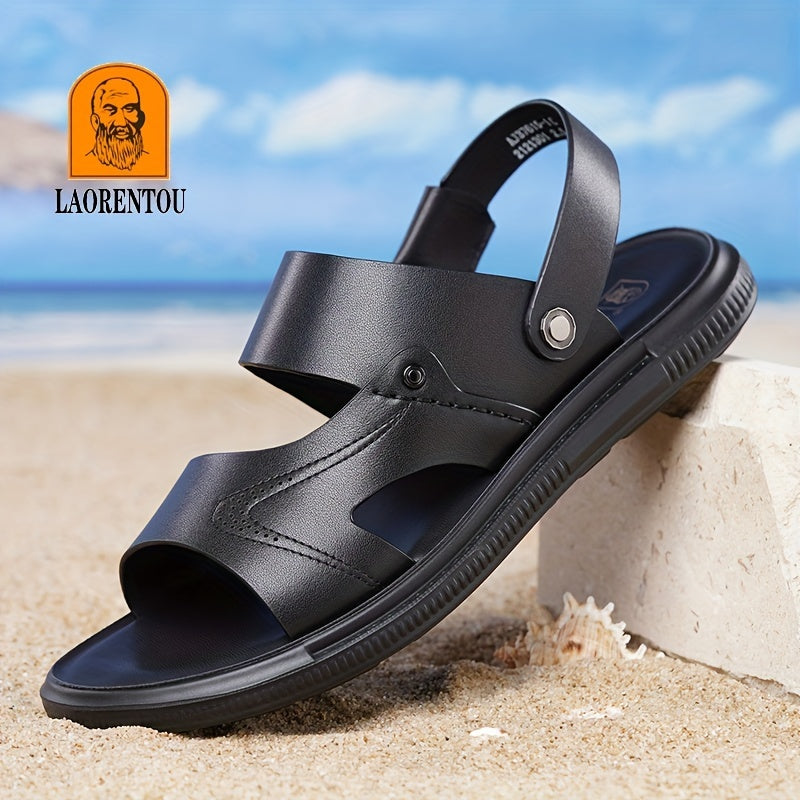 LAORENTOU Men's Non Slip Sandals Wear resistant Comfy Beach Shoes