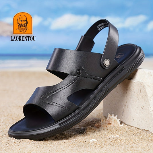 LAORENTOU Men's Non Slip Sandals Wear resistant Comfy Beach Shoes
