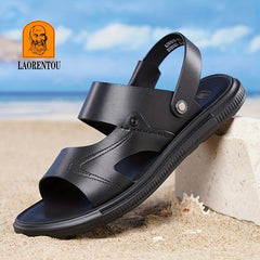 LAORENTOU Men's Non Slip Sandals Wear resistant Comfy Beach Shoes