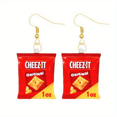 Funny Biscuit Dangle Earrings Acrylic Jewelry