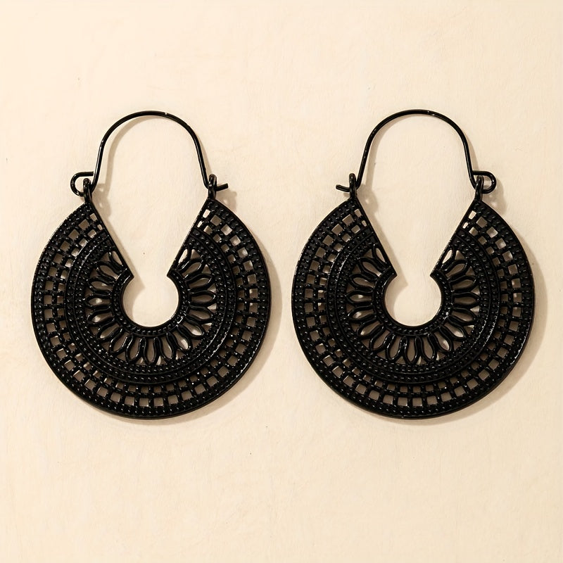 Vintage Hollow Metal Dangle Earrings Women Gift