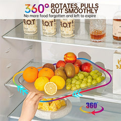 Square Lazy Susan Organizer Refrigerator Turntable Condiment Storage Rack