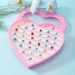 36pcs Girls Colorful Rings Set for Kids - Children's Accessories Gift