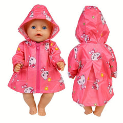 18" Girl Doll Onesie Clothes & Accessories Set